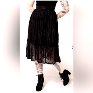 Brand New With Tags - Hell Bunny Rhea Shirt in Black Lace